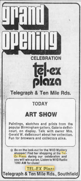 Tel-Ex Plaza - GRAND OPENING JULY 1972